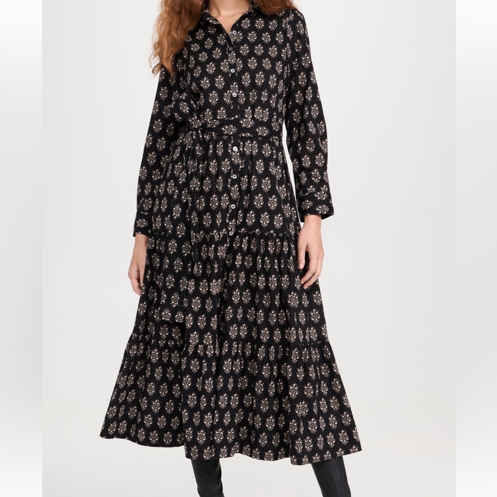 Marea flounce shirt dress